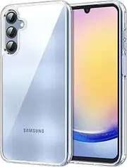 [JETech] Case for Samsung Galaxy A25 5G 6.5-Inch, Non-Yellowing Shockproof Bumper Protective Phone Cover, Anti-Scratch Hard PC Back (Clear)