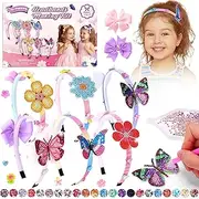 Pllieay DIY Butterfly Crystal Headband Making Kit - 70pcs - Ages 4-8 - Unisex - Multicolor - Non-Foldable
