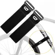 CD Double Sided Adjustable Bike Bicycle Wheel Stabilizer Strap x2 For Bike Rack
