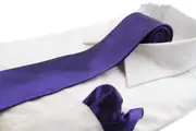Mens Dark Purple 8Cm Neck Tie & Matching Pocket Square Set
