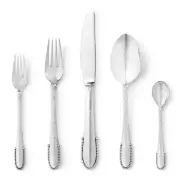 Georg Jensen Sterling Silver Flatware 20 pcs. Set - Beaded / Kugle - NEW