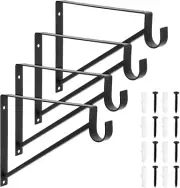 Metal Closet Shelf Bracket, w/ Rod Holder, for Shelving, Home Improvement, Tools