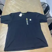 Carhartt K87-BLK Men's Short Sleeve T-shirt - Black, 2XL NWT Brand New Pocket