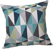 QUMIIRITY Geometric Pattern Square Pillowcase 45x45cm Linen Throw Pillow Cover for Sofa
