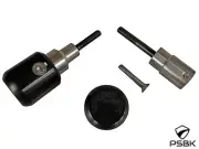 TRIUMPH 2005-2010 SPEED TRIPLE WOODCRAFT RACING FRAME SLIDERS WITH BLACK PUCKS