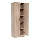 Nova 2-Door Multi-Purpose 5-Tier Cupboard Storage Cabinet - Light Sonoma Oak