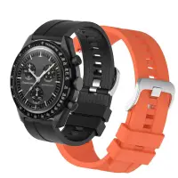 在飛比找蝦皮購物優惠-Omega x Swatch 手錶錶帶 硅膠 錶鏈 腕帶 O