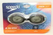 Speedo JUNIOR Sea Spray Black Swimming Goggles Latex Free UV Protection