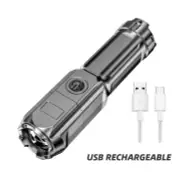 Super Bright LED Flashlight USB Rechargeable Camping Tactical Torch US 3 Modes