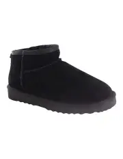 [Aus Wooli Ugg] Sheepsk Classic Ultra Mini UGG Boot in Black