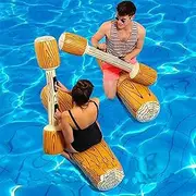 RITONS 2 Pcs Set Inflatable Floating Row Toys, Adult Children Pool Party Water Sports Games Log Rafts to Float Toys