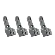 Ikonic Silver Sliding Window Lock - 4 Pack