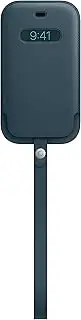 Apple Leather Sleeve with MagSafe (for iPhone 12 Mini) - Baltic Blue