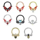 16G Bee Butterfly Bat Nose Piercing Ring Septum Clicker Helix Piercing Nose R ZC