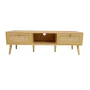Foret Rattan TV Stand Cabinet Modern Entertainment Unit Table Storage Drawers