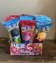 Trolls Pez Candy & Dispenser Full New POP Counter Display with 12 Packs BB 2028