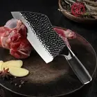 Cleaver Knife Kitchen Chef Slicing Chop Meat Forged 5Cr15Mov Steel Wood Handle S