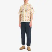 Wax London Dorset Geo Tile Crochet Shirt