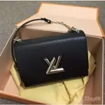 LV TWIST MM EPI M50282 黑 23CM水波紋 銀鏈 肩背包 斜背包 現貨