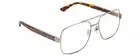 Gucci GG0529S Designer Reading Glasses Ruthenium Silver Tortoise Square 60mm