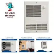 High Capacity Wall Heater with Built-In Adjustable Thermostat, 1500W, 120/240...