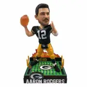 Aaron Rodgers Green Bay Packers On Fire Bobblehead NFL
