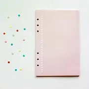 Notebooks 40sheets A5/A6 Colorful Loose-Leaf Refill 6 Ring Binder Inner Pages Stationery Writing Supplies Office Accessories1PC Paper (Color : Pink TODO, Size : A5)