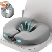 Donut Pillow Seat Cushion for Tailbone Pain Relief, Memory Foam Hemorrhoid Pillo