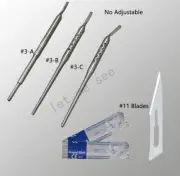 Dental Surgical Instrument Scalpel Handle #3 Scalpel Blades #11 Carbon Steel