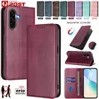 For Samsung S25 Ultra S24 FE S23 S22 S21 Magnetic Case Leather Wallet RFID Cover