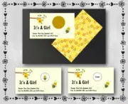 11 Scratch Off Cards - Bumble Bee - Baby Shower Game - Party Favor - Girl or Boy