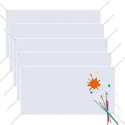 5 PCS Blank Banners Sign to Decorate, 60 X 120cm DIY Blank Vinyl Banner Sign with Hanging Ropes, Blank Sublimation Vinyl Banner for School, Office, Christmas, Birthday Decor