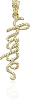 [Charm America] Gold Vertical Hope Charm 10k Solid Gold