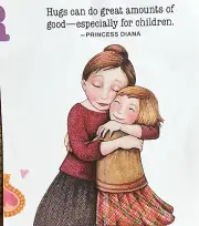 Mary Engelbreit Handmade Magnet-Hugs Can Do Great Amounts