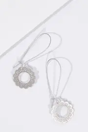 Circular Flower Hook Earrings--RAN-247S