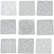 9pcs Quilting Rulers and Templates Patchwork Tools Crimping Template