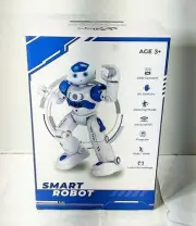 KingsDragon RC Robot Blue Toy for 3+, Gesture Hand & Sensing Program