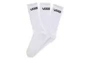 Vans 3pk Classic Crew Socks Sport Skate Skateboard Sox - White - US 6.5 - 9