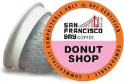 San Francisco Bay OneCup, Donut Shop, Single Serve Coffee K-Cup Pods (80 Count) Keurig Compatible