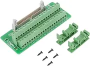 Lyaciomn IDC40P 40Pin Connector Strip Breakout Board Terminal Block Plug PLC Interface with Bracket, for PLC, DIN Rail Mount