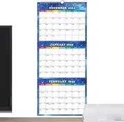Three Month View Calendar 2025.3 Month Wall Calendar 2025-2026 | 3 Month Display Vertical Calendar - Three Separate Planners, December 2024 - January 2026, Planner with Pap