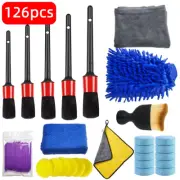 126 Pieces of Car Detail Cleaning Kit, Car Ventilation Sponge Towel Edge Cleanin