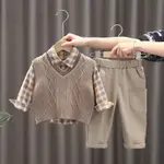 兒童男裝春裝套裝小孩衣服童裝小童1一3歲洋氣2男寶寶三件套4歲潮