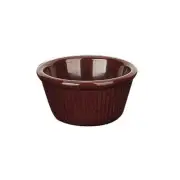 Yanco China NC-532C Nu-Classic Chocolate Melamine 5 oz. Fluted Ramekin - 6 Doz