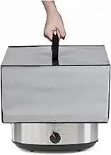 Slow Cooker Cover,Dustproof Waterproof Lid for Crock-Pot 7 Quart Oval Manual Slow Cooker(SCV700-S-BR) (Silver Grey)