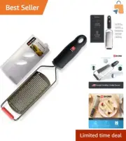 DI ORO Fine Zester Grater - Enhance Flavors with a Razor Sharp Kitchen Tool