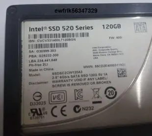 現貨Intel320/330/520/530/535/540固態80G/120G/180G240G/480GSATA盤