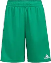 [adidas] Boys' Big Elastic Waistband Classic 3-Stripes Shorts