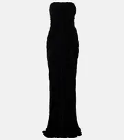 [Rick Owens] Rick Owens Radiance gathered cotton bustier gown AU 8 black