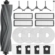 Pack of 18 Accessories for Dreame L10s Plus Robot Vacuum Cleaner, Replacement Parts with 1 Main Brush, 4 Dust Bags, 4 Mop Pads, 4 HEPA Filters, 4 Side Brush, 1 Cleaning Brush
